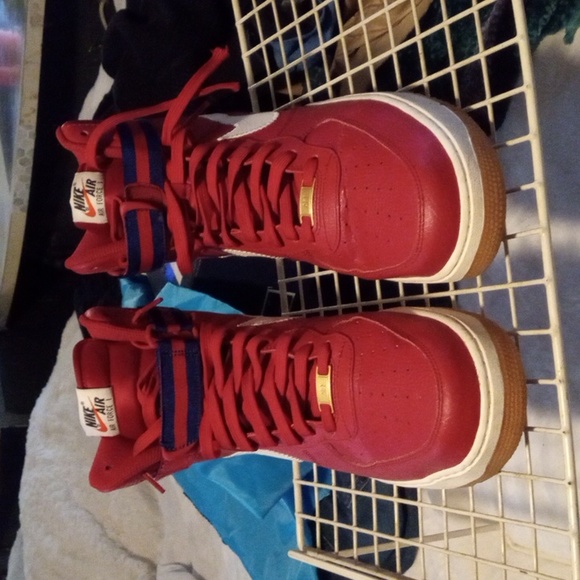 Nike Air Force 1 High 07 Gym Red White Perforated Men’s Size 13 *no laces includ - Picture 6 of 8